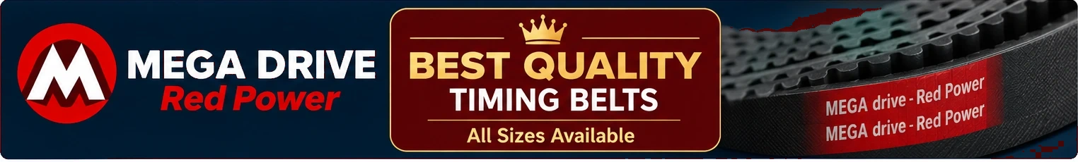 MEGA DRIVE Red Power — Best Quality Timing Belts — All Sizes Available